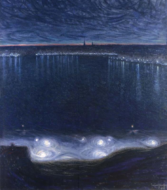 Eugene Jansson Riddarfjarden in Stockholm oil painting image
